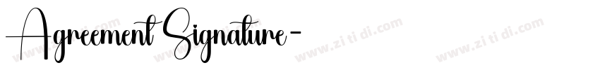 Agreement Signature字体转换